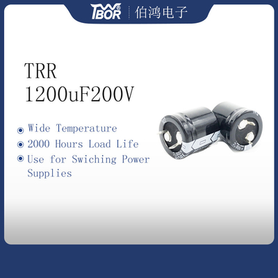 ক্যাপাসিটরে 2000 ঘন্টা দীর্ঘ জীবন স্ন্যাপ 1200UF200V 30X50MM