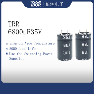 6800UF100V 25x30mm স্ন্যাপ ইন ক্যাপাসিটর UPS স্যুইচিং পাওয়ার সাপ্লাই