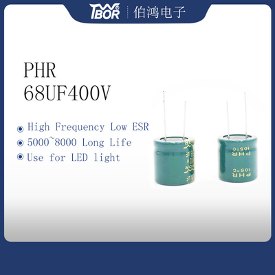 68UF400V রেডিয়াল টাইপ LED লাইট ক্যাপাসিটর