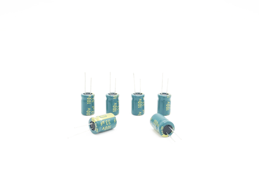 উচ্চ ফ্রিকোয়েন্সি 100uF 80V অ্যালুমিনিয়াম ইলেক্ট্রোলাইটিক ক্যাপাসিটর 10X20mm 5000 ঘন্টা
