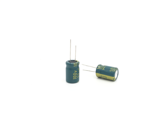 উচ্চ ফ্রিকোয়েন্সি 100uF 80V অ্যালুমিনিয়াম ইলেক্ট্রোলাইটিক ক্যাপাসিটর 10X20mm 5000 ঘন্টা