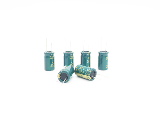 10X16mm LED লাইট ক্যাপাসিটর 220UF50V অ্যালুমিনিয়াম ইলেক্ট্রোলাইটিক ক্যাপাসিটর