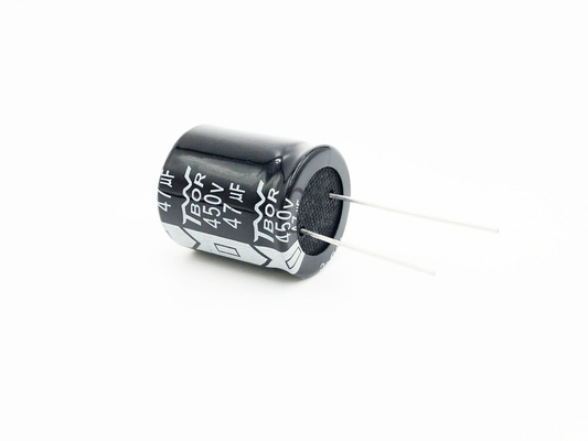 47UF 450V মিনিয়েচার ক্যাপাসিটর 22X25MM রেডিয়াল লিড টাইপ 20% সহনশীলতা