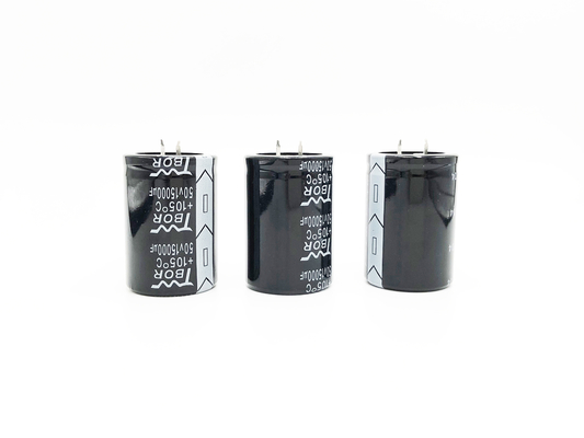 কালো 35X50MM উচ্চ ভোল্টেজ ইলেক্ট্রোলাইটিক ক্যাপাসিটর 15000UF 50V