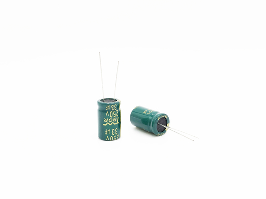 33UF250V LED লাইট ক্যাপাসিটর রেডিয়াল লিড ইলেক্ট্রোলাইটিক ক্যাপাসিটর 5000 ঘন্টা