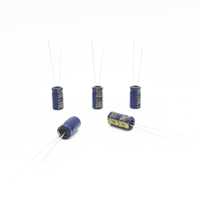 1UF400V 6.3X12MM রেডিয়াল অ্যালুমিনিয়াম ইলেক্ট্রোলাইটিক ক্যাপাসিটর ওয়াইড তাপমাত্রা