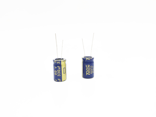 অ্যালুমিনিয়াম 13x20MM 330UF80V LED লাইট ক্যাপাসিটর ISO9001 RoHS