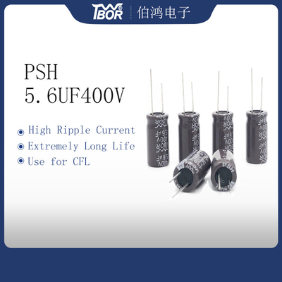 5.6UF400V হাই রিপল কারেন্ট ক্যাপাসিটর 8000 ঘন্টা দীর্ঘ জীবন CFL ক্যাপাসিটর