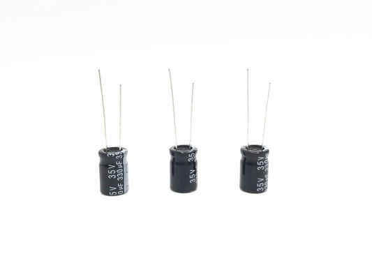 TW BOR মিনিয়েচার ক্যাপাসিটর 330UF35V 10X15mm রেডিয়াল ইলেক্ট্রোলাইটিক ক্যাপাসিটর