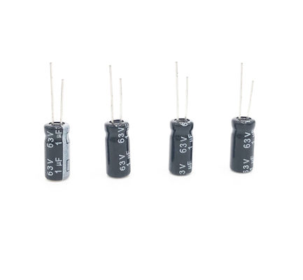 5x11mm 1UF 63V রেডিয়াল ইলেক্ট্রোলাইটিক ক্যাপাসিটর উচ্চ তাপমাত্রা সার্কিট