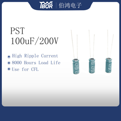 100uF200V ইনভার্টার ক্যাপাসিটর 8000 ঘন্টা হাই রিপল কারেন্ট ক্যাপাসিটর