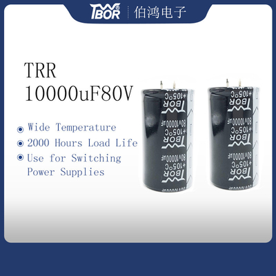 HID লাইট UPS এর জন্য TRR 10000uf 80v ইলেক্ট্রোলাইটিক ক্যাপাসিটর 35X70MM